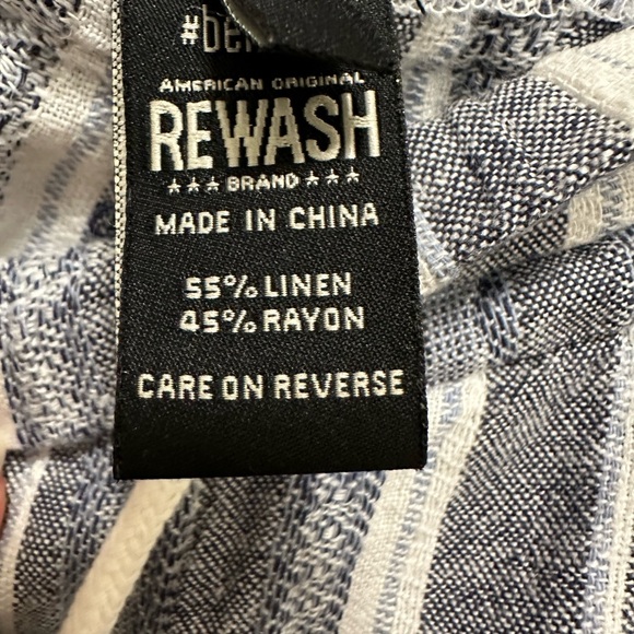 American Original REWASH Wide-Leg Linen-Blend Pants size Small - Picture 3 of 6